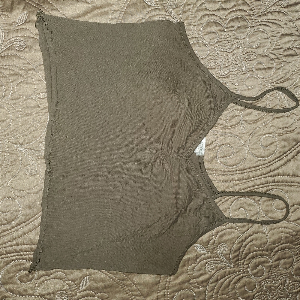 Basic Olive green crop tank